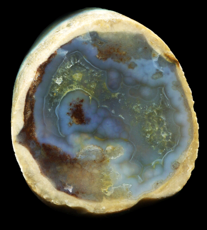 Leysdown Flint with Banded Chalcedony, Crystal and Moss