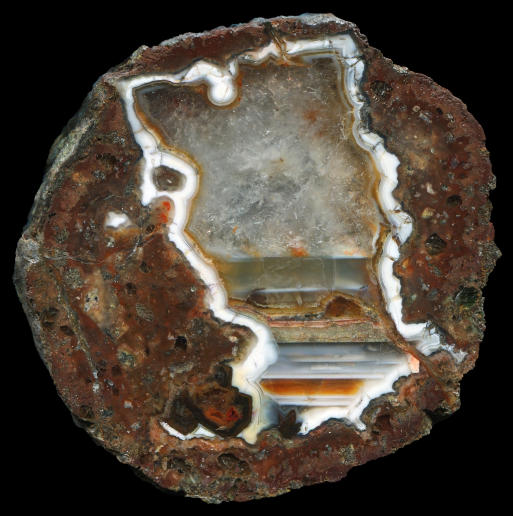 Köpfchen Thunderegg with Water Lines and Debris Inflow