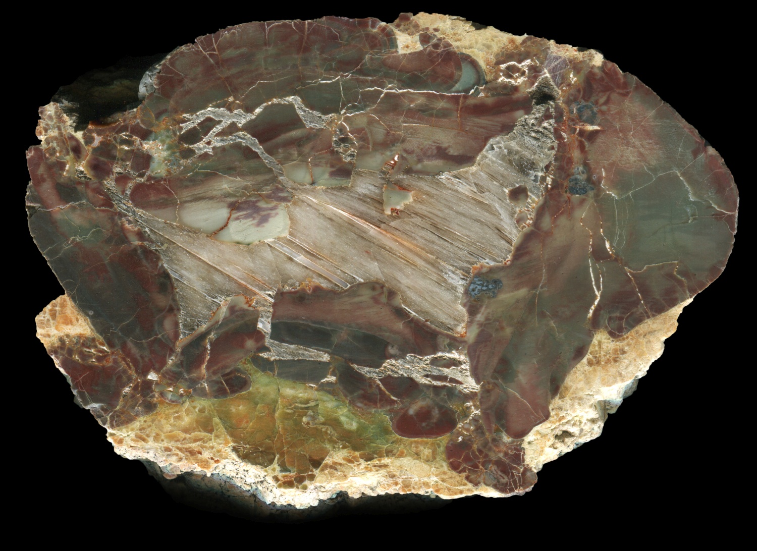 Beautiful Old Military Road Thunderegg with Red Matrix and Cpmplex Pseudomorph Core