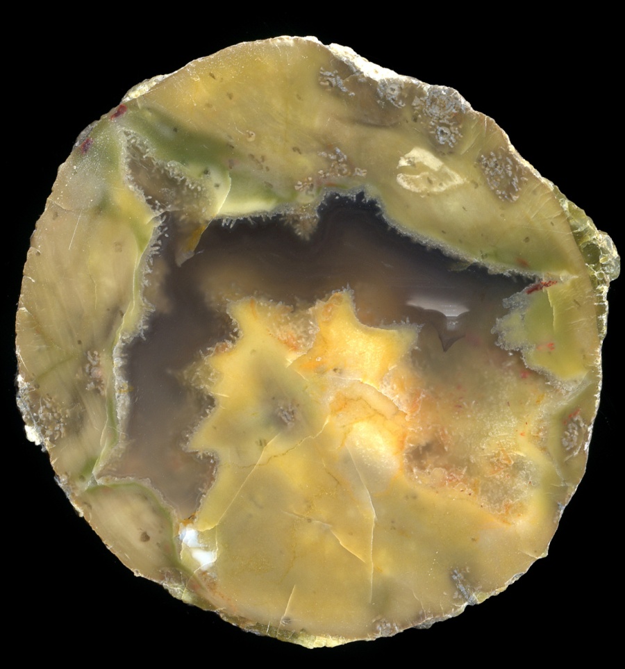 Donnybrook Thunderegg Pair with Yellow and Fuzzy Mineral Growth
